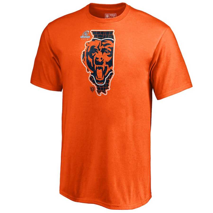 Men's Bears Orange 2018 NFL Playoffs T-Shirt,We sell and wholesale Men's Bears Orange 2018 NFL Playoffs T-Shirt on line form chian!